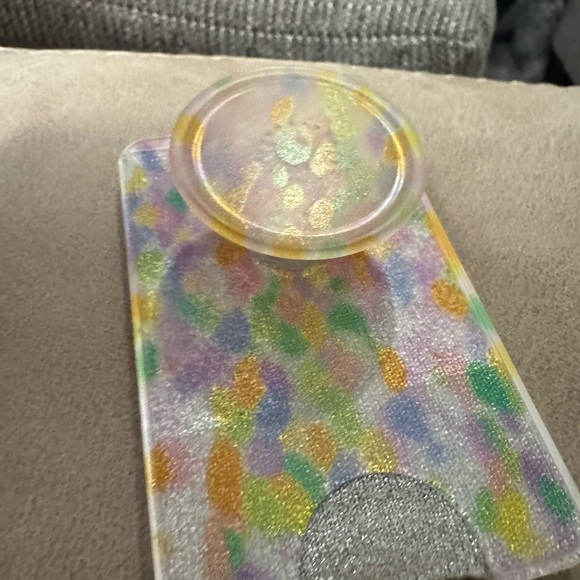 Colorful Glitter magnetic card Case with PopSocket - Picture 1 of 3